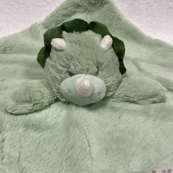 Kellytoy plush green dinosaur lovey security blanket - Picture 2 of 6